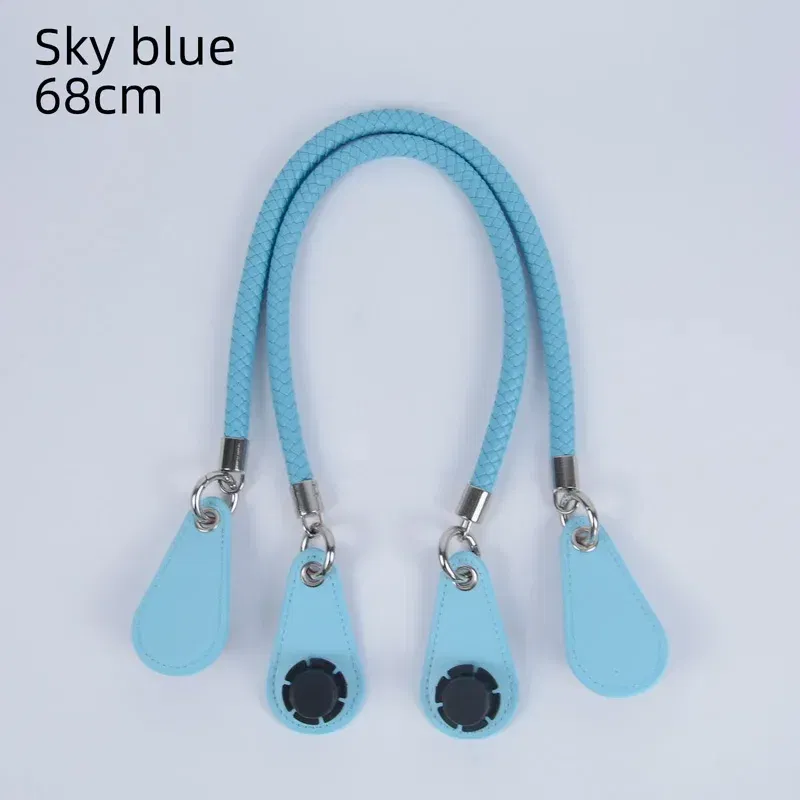 Color: green, Ships From: CHINA - 2025 Obag PU Woven braided leather Rope Handles strap belt for O Bag accessoires Tote Bag Women's Bag Accessories
