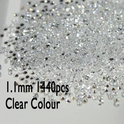 Color: Light Khaki - 1440pcs Shiny Crystal AB Mini Pixie Nail Rhinestones Glitter 3D Micro Diamonds for Nails Art DIY Accessories
