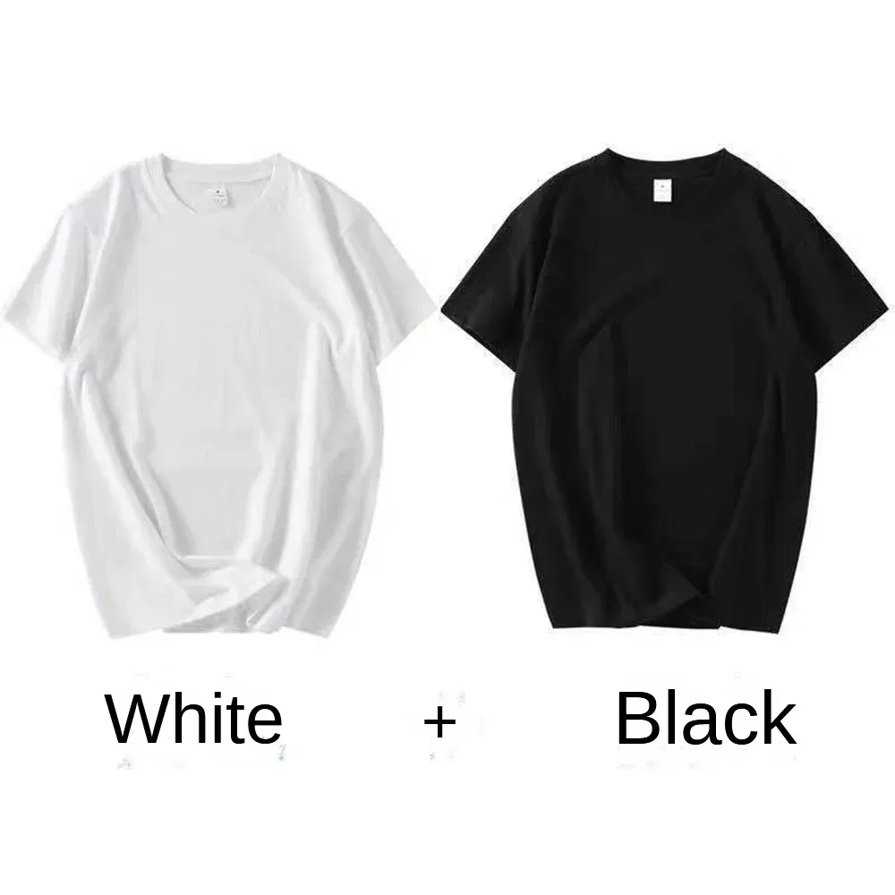 Color: Dark Grey, Size: XXL, Sale by Pack: Pack of 2 - 2PCS 100% Cotton Solid T Shirts Men's and Women's Short Sleeve White Tees Casual Breathable Loose Round Neck T-shirt Couple Tops