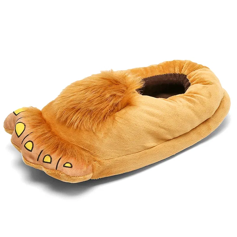 Color: GRAY, Shoe Size: 38 - Indoor Slippers Warm Winter Home Fluffy New Fashion Men Women Bread Demon Soft Plush Shoes Unisex Cute Funny Christmas Gift