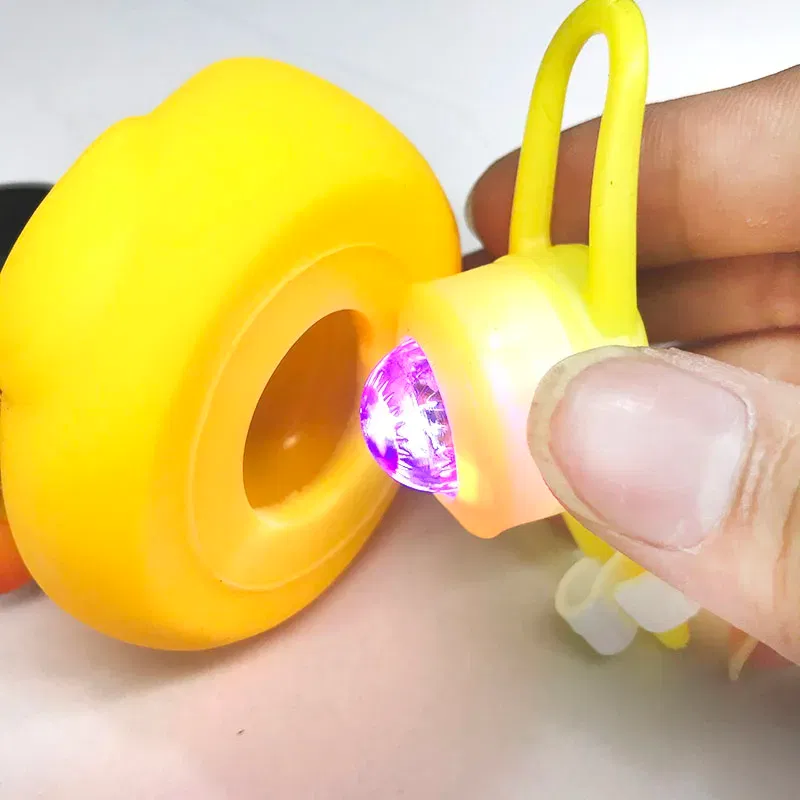 Color: Red - In Bulk Light Straps for Yellow Small Bike Duck Bicycle bell Duck Ducky Bicycle Airscrew Helmet Wind Motor Riding Lights Horn