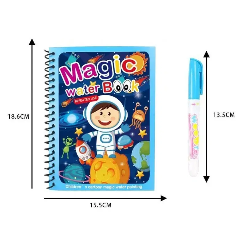 Color: Red - NEW Kids Magic Water Drawing Books Coloring Books Painting Toys for Kids Birthday Christmas New Year Gift for Boys and Girls