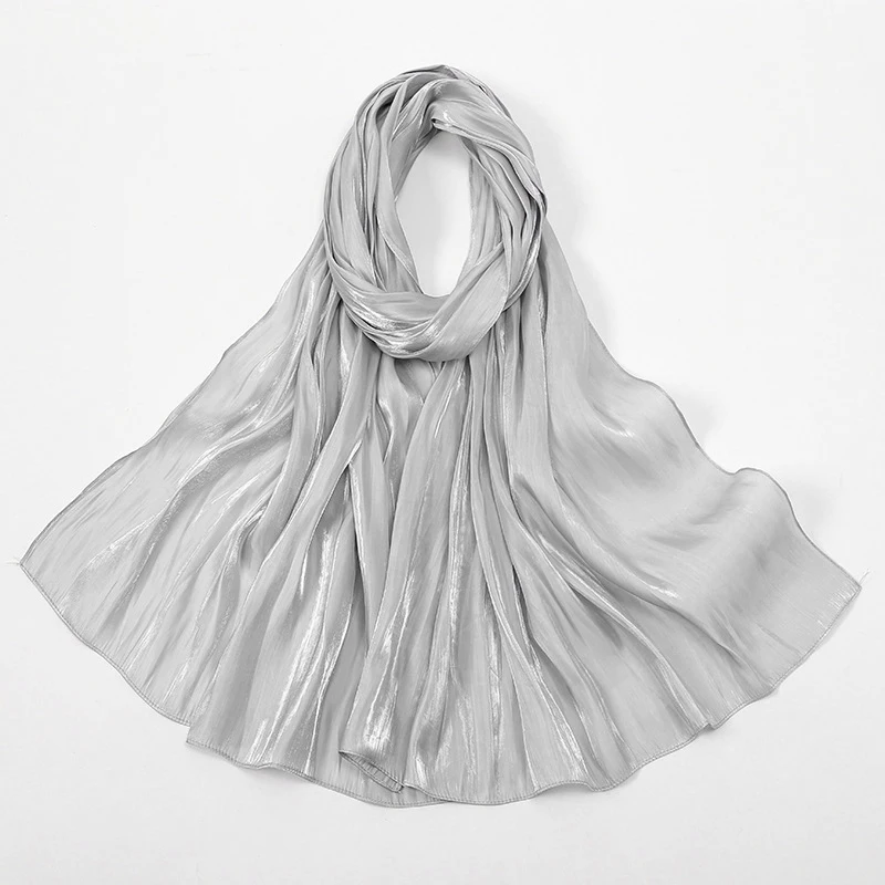 Color: dusty camel - Solid Luxury Fashion Women Hijab Scarf Long Silk Soft Slippy Comfortable Scarves Shawl Muslim Neckerchief Outdoors Bandanna