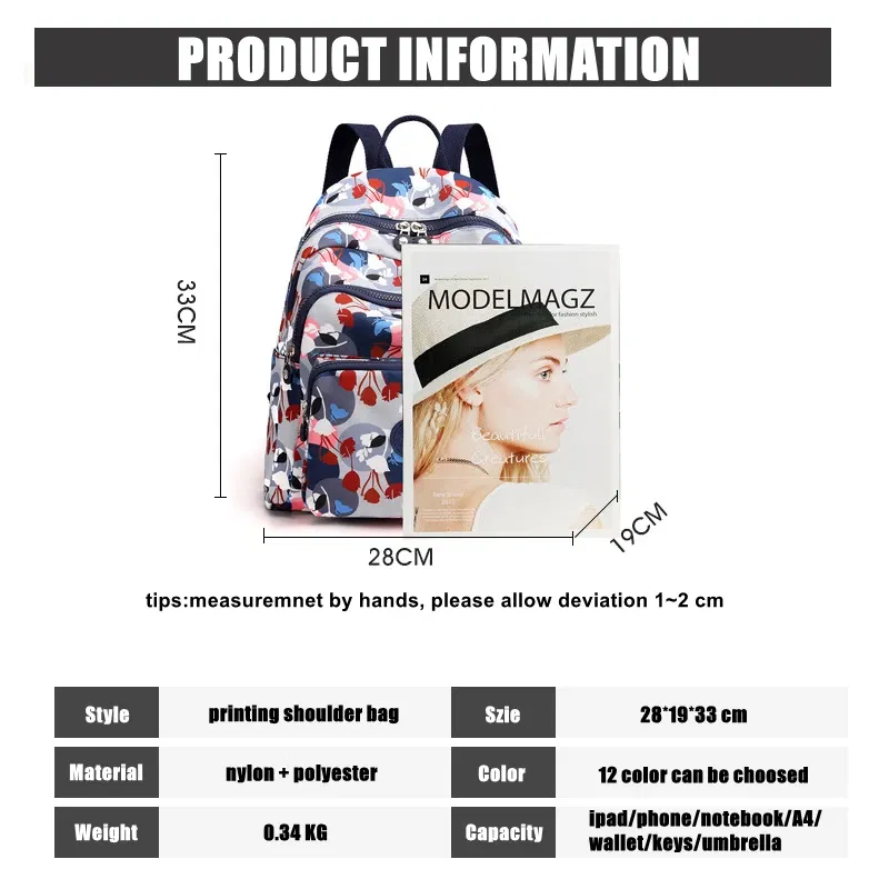 Color: Clear - Printing Backpack for Women Travel High Capacity Waterproof College Backpack Trendy Women Laptop School Bags Cute Girl