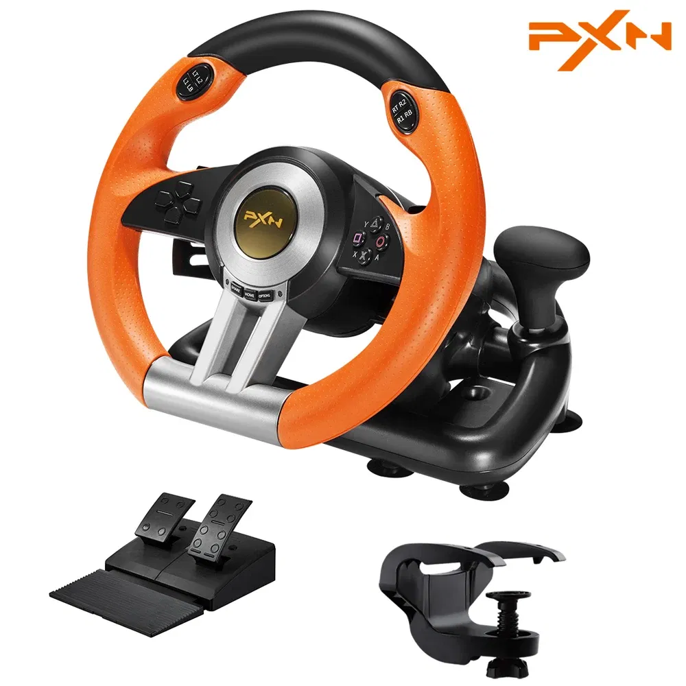 Color: black, Ships From: CHINA - New! PXN V3 Pro Gaming Racing Wheel Volante PC Steering Wheel Racing Game 180?° for PC Windows/PS3/PS4/Switch/Xbox One/Xbox