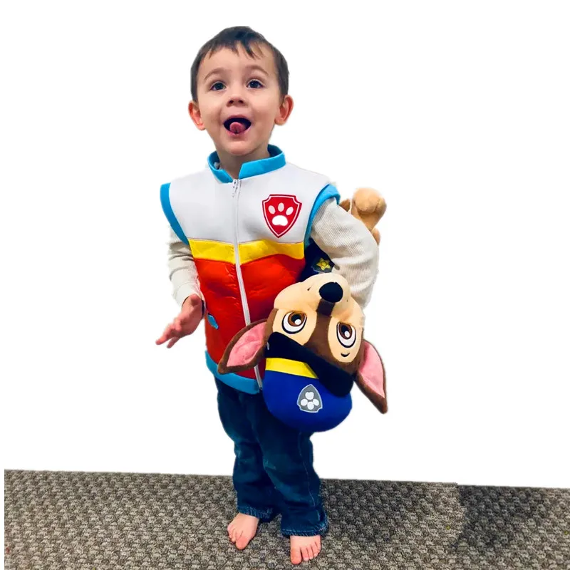 Color: MistyRose, Height: 51cm-99cm, Ships From: CHINA - Carnival Ryder Captain Cosplay Costumes Paw Patrol Birthday Party Dress Role-Playing Costume for Children Gifts