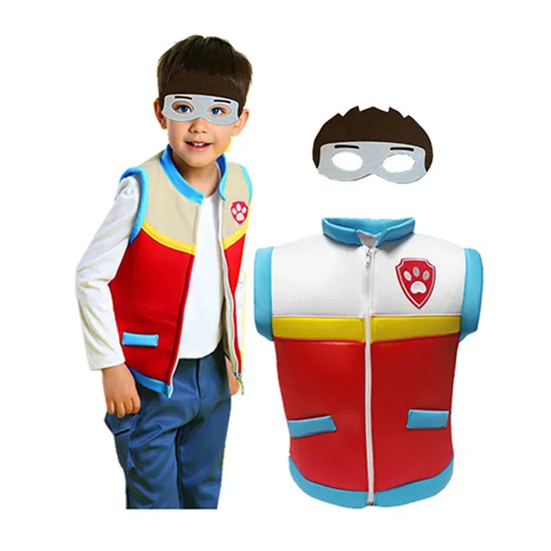 Color: MistyRose, Height: 51cm-99cm, Ships From: CHINA - Carnival Ryder Captain Cosplay Costumes Paw Patrol Birthday Party Dress Role-Playing Costume for Children Gifts