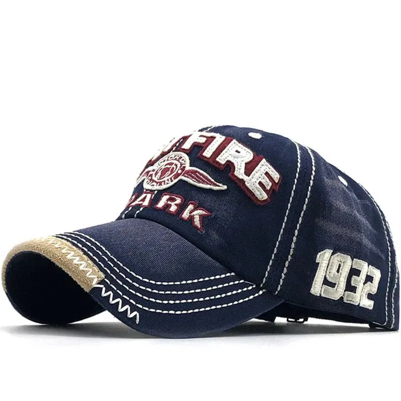 Color: Navy Blue, Size: Adjustable - Men Hip Hop Rock Snapback Hat School Jeans Letter Printed Embroidered Baseball Cap Dance Cowboy Summer Women Club Party Visors
