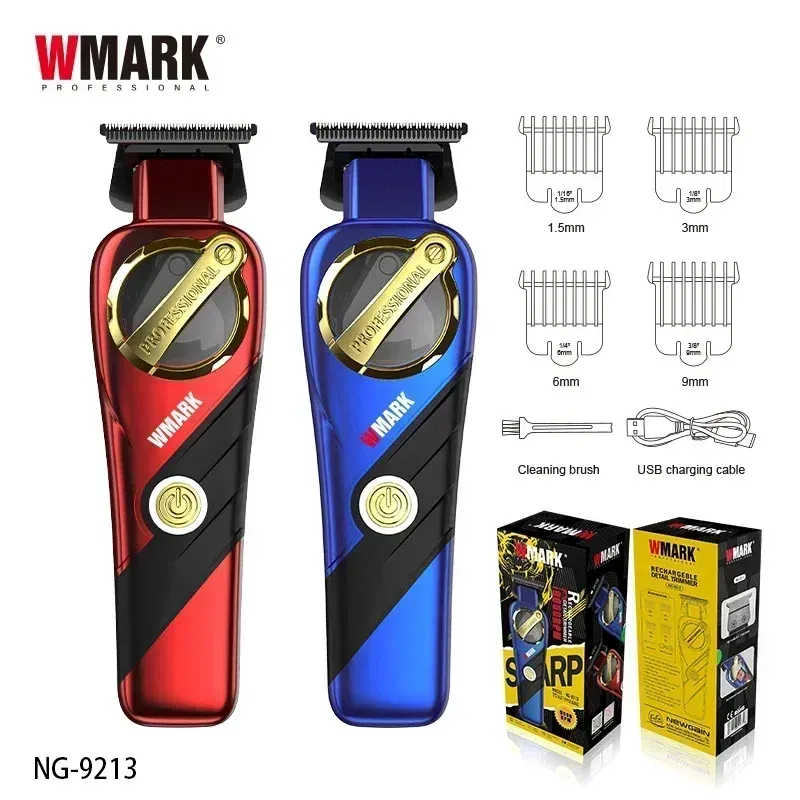 Color: WHITE - WMARK 9213Hair Clipper for men,Hair Trimmer,Magnetic levitation motor,high speed 9000rpm,Beard Trimmer,DLC Blade