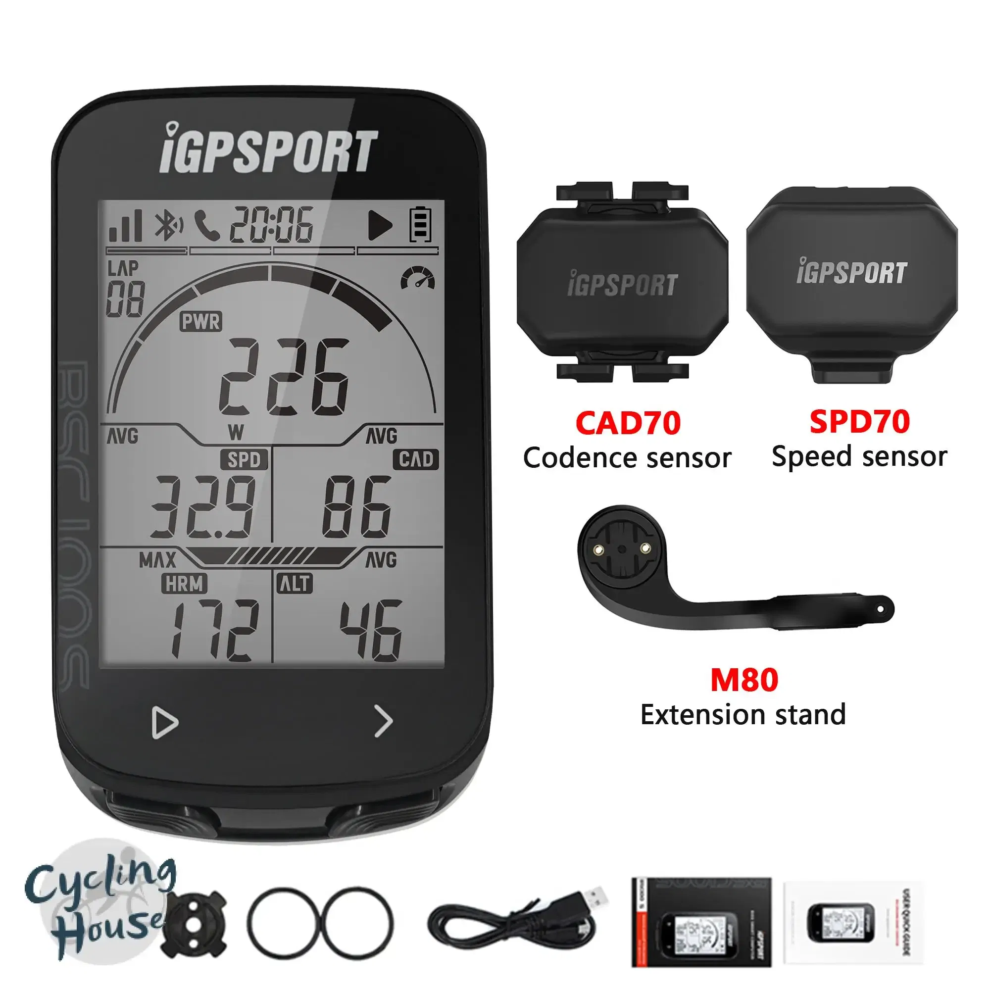 Color: Yellow - Igpsport Bsc100s Bicycle Computer Outdoor Riding Odometer Candence Sensor Mtb Road Bike Igs 100s Speedometer Ant+ Gps