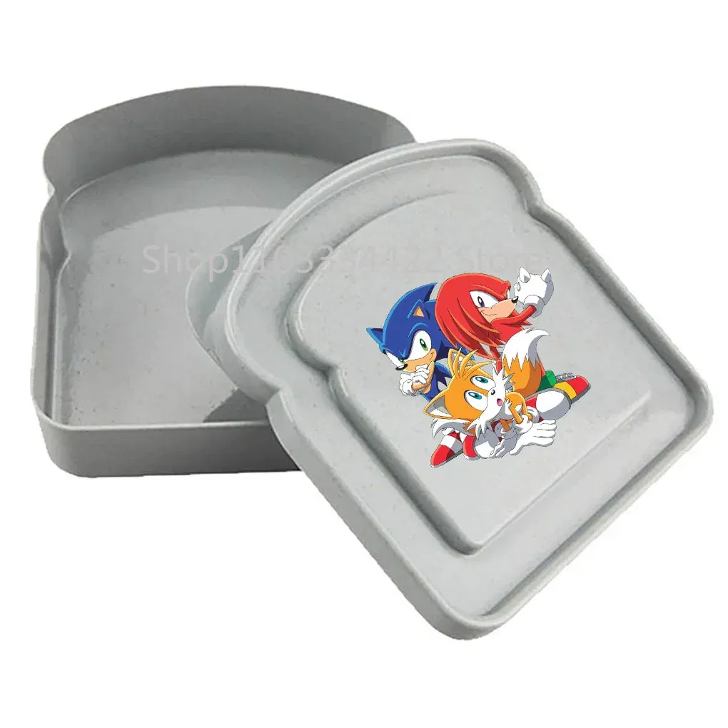 Color: Pink - 2025 sonic Sandwich Containers Lunch Toast Storage Box With Lid Portable Food Storage Reusable Microwave Lunch Sandwich Box