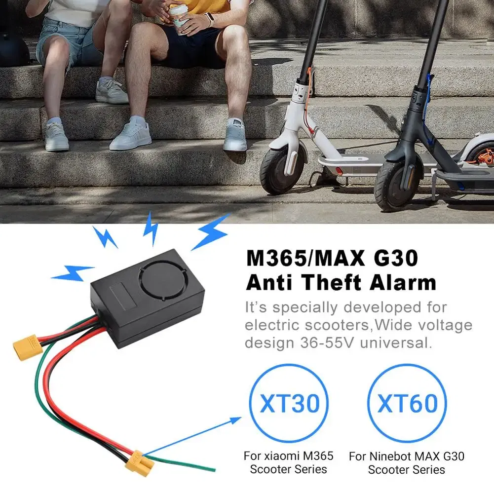 Color: Light Grey - Electric Bike Anti Theft System One Touch Start Electric Bike Alarm Anti Theft Device Compatible For M365/ Nunbo MAX G30