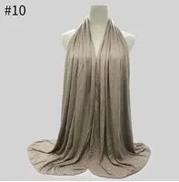 Color: Cream - Modal Cotton Jersey Hijab Scarf Long Muslim Shawl Plain Soft Turban Tie Head Wraps For Women Africa Headband 170x60cm