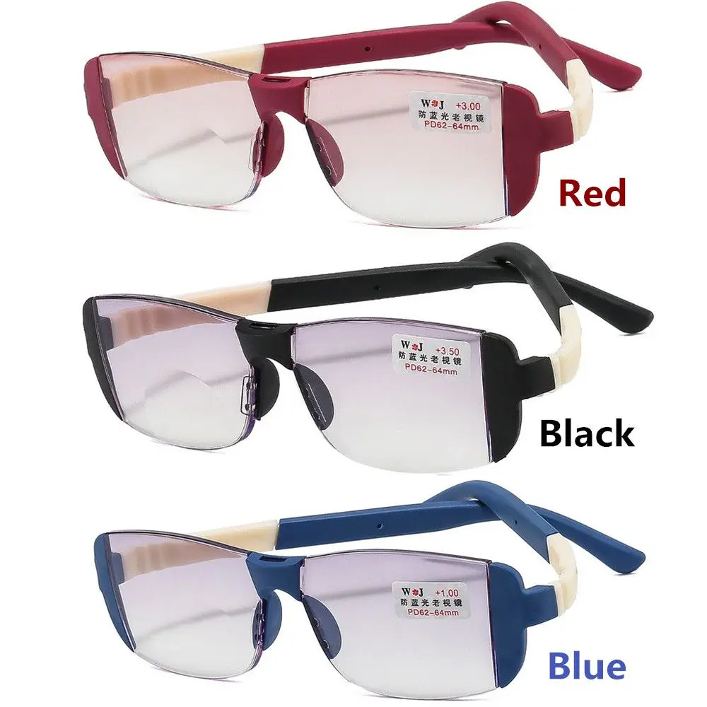 Frame Color: WHITE, Eye Prescription: +350 - Fashion Anti-Blue Light Reading Glasses Urltra-Light Eye Protection Men Women Elegant Comfortable Eyeglasses Unisex Glasses