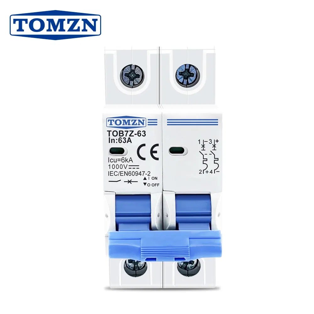 Rated Current: 32A - 2P DC 1000V Solar Mini Circuit Breaker 3A 6A 10A 16A 20A 25A 32A 40A 50A 63A DC MCB for PV System