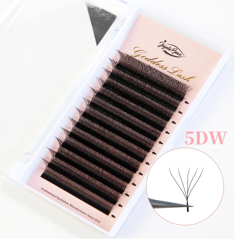 Color: Red, Curl: C, Thickness: 0.07mm, Length: 15mm, Ships From: CHINA - Goddess 3D/4D/5D/6D/7D/8D W Shape lashes 4D Premade Fan Lash Extensions 0.07 C/D Curl Natural Soft High Quality Idividual Lashes