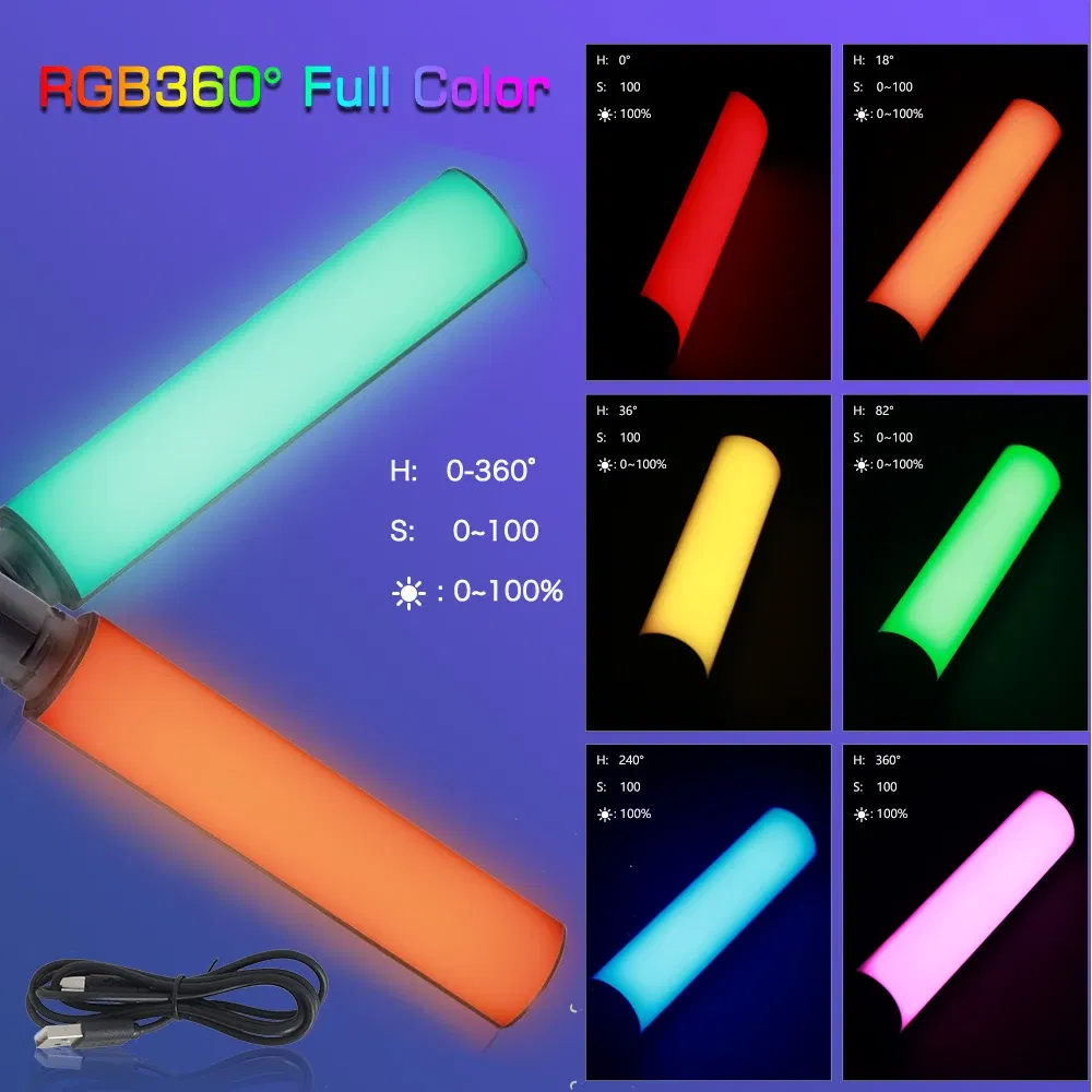 Color: grey, Ships From: CHINA - SH W200 RGB Photography Light 2500k-9000K 3000mah With Diffuser Effect Light Stick Outdoor Vlog Video Fill Lighting