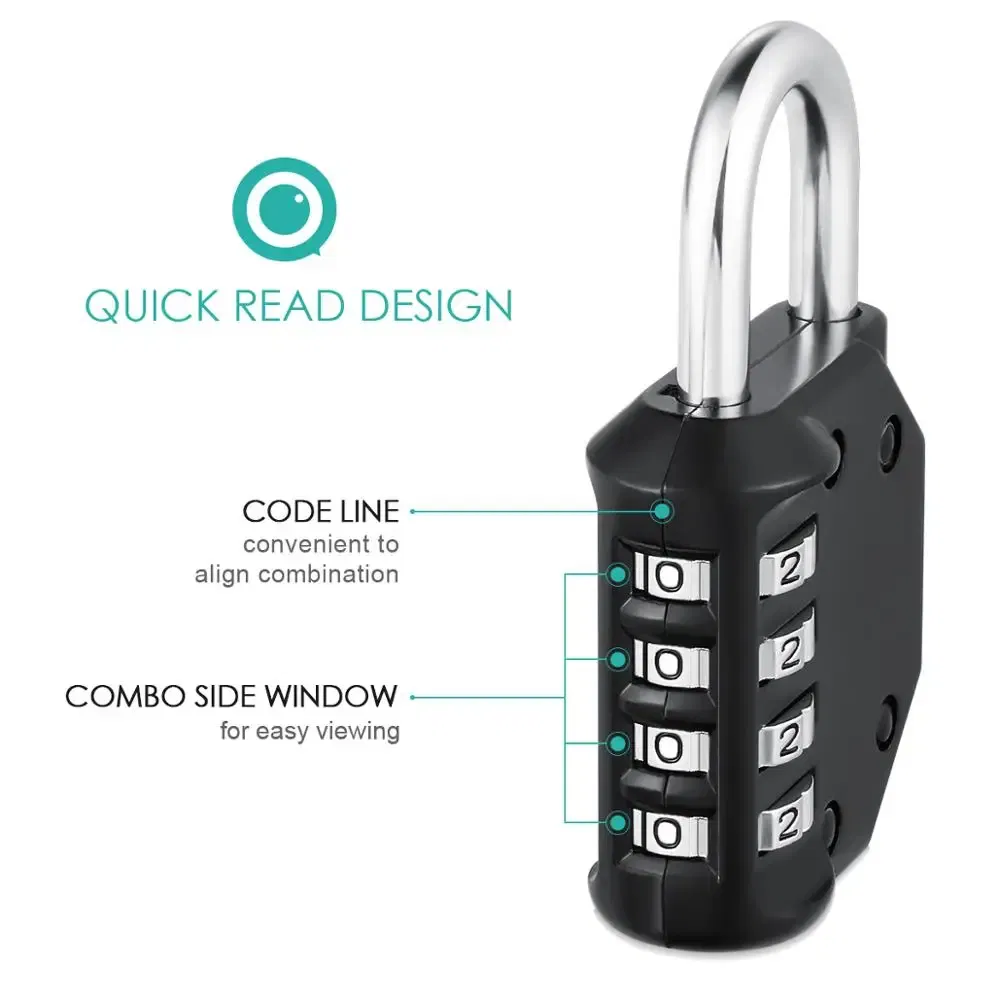 ORIA Combination Padlock 2PCS Password Locks 4 Digit Waterproof Outdoor Lock For Door Suitcase Bag Package Cabinet Locker Window