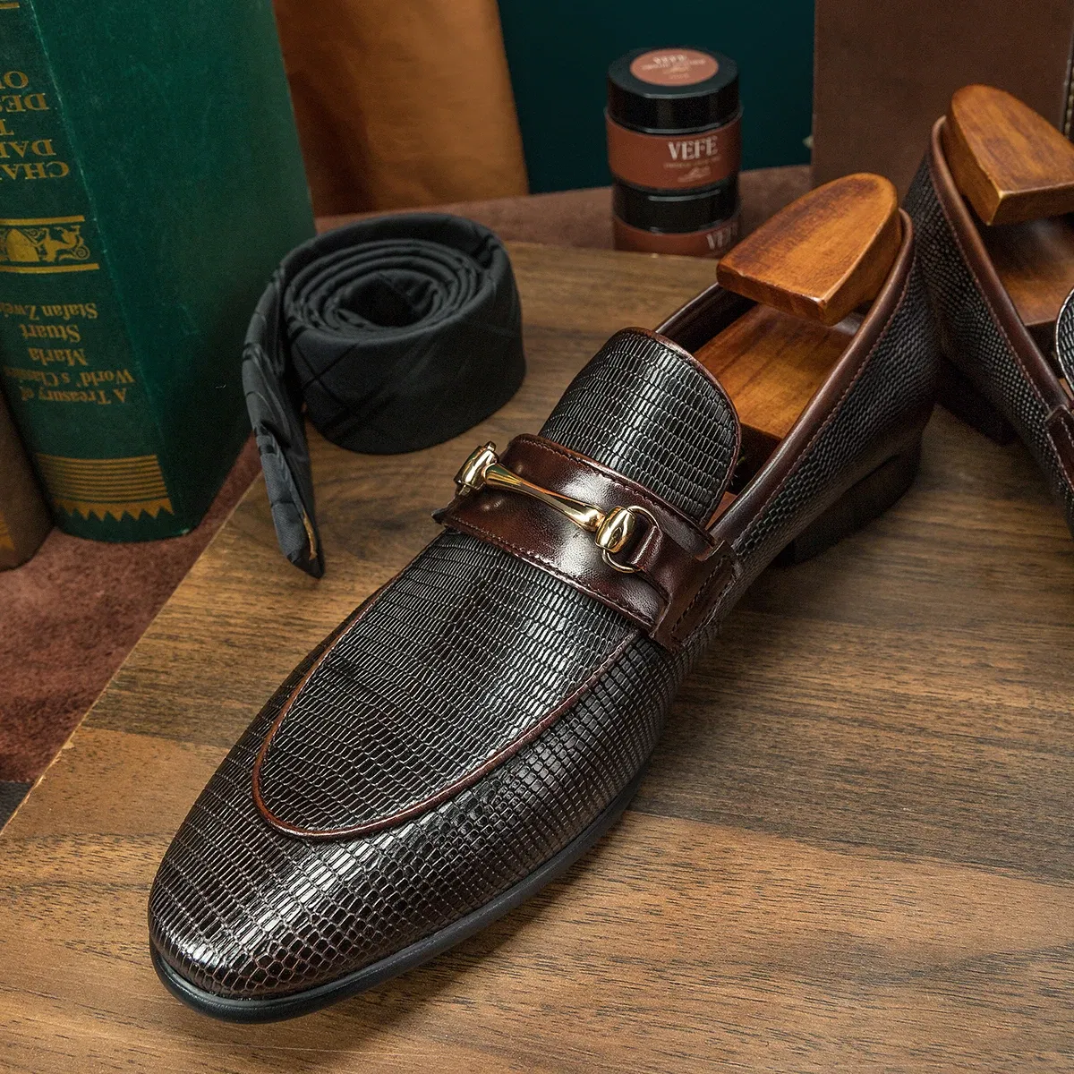 Color: Red, Shoe Size: 46 - Hanmce High Top Sell Designer Shoes Men Handmade Genuine Leather Loafers Shoes
