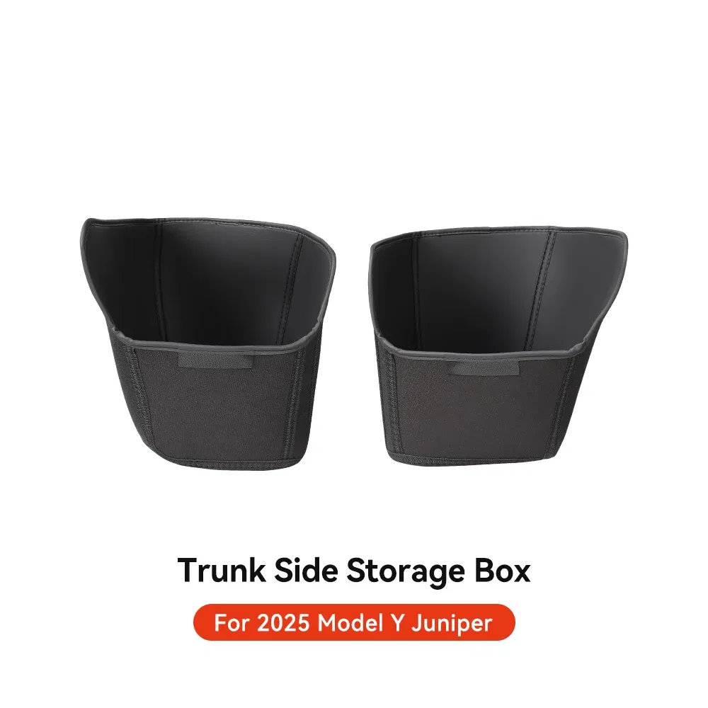 Color Name: Silver, Ships From: CHINA - YZ For Tesla Model Y Juniper 2025 New Leather Trunk Mats Fully Surrounded Waterproof Non-Slip Liner Custom Floor Mat Accessories