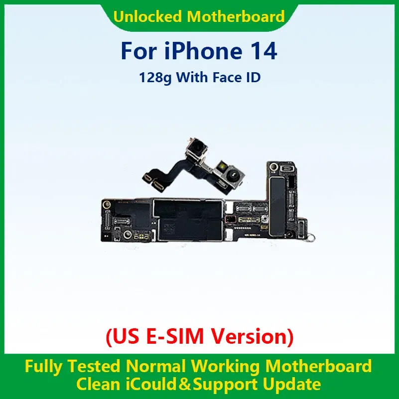 Color: green, Ships From: CHINA - Top 100%Working Fully Tested Mainboard For iPhone 14 Pro Max Unlocked Motherboard With Face ID Cleaned iCloud US E-SIM Version