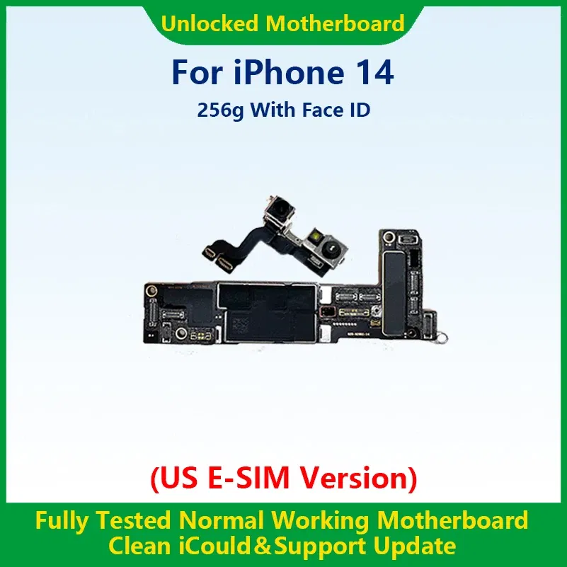 Color: green, Ships From: CHINA - Top 100%Working Fully Tested Mainboard For iPhone 14 Pro Max Unlocked Motherboard With Face ID Cleaned iCloud US E-SIM Version