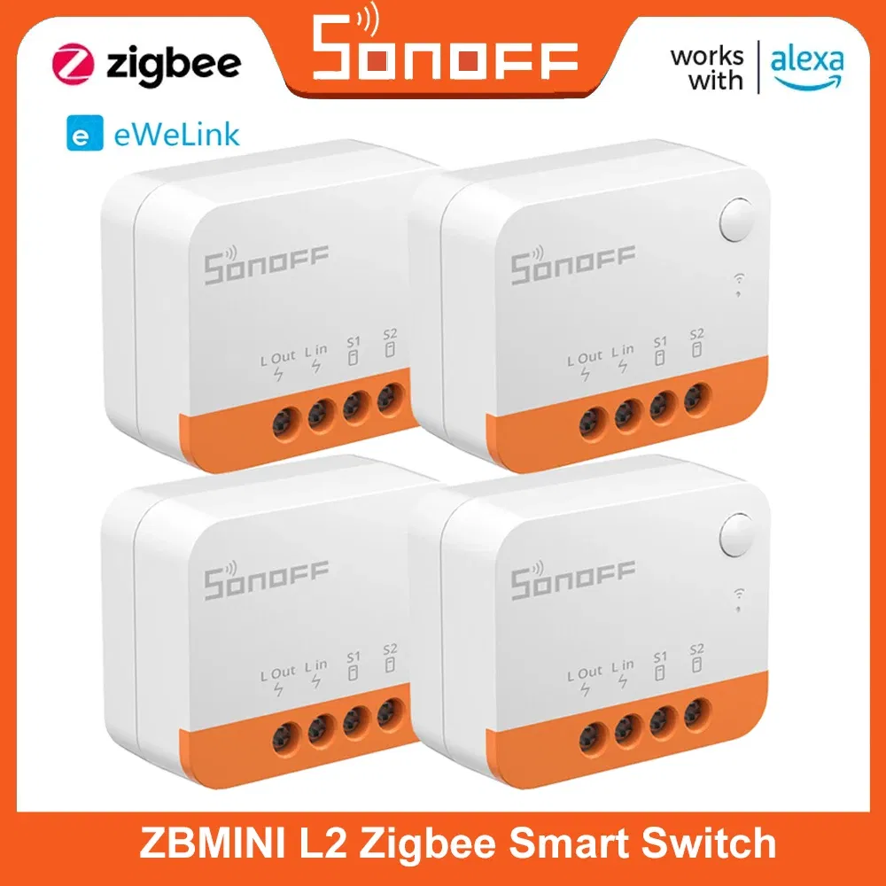Bundle: Bundle3, Ships From: CHINA - SONOFF ZBMINI L2 Extreme ZigBee Smart Switch No Neutral Wire Required DIY Two-Way Control with Zigbee Hubs Bridge Alexa Google