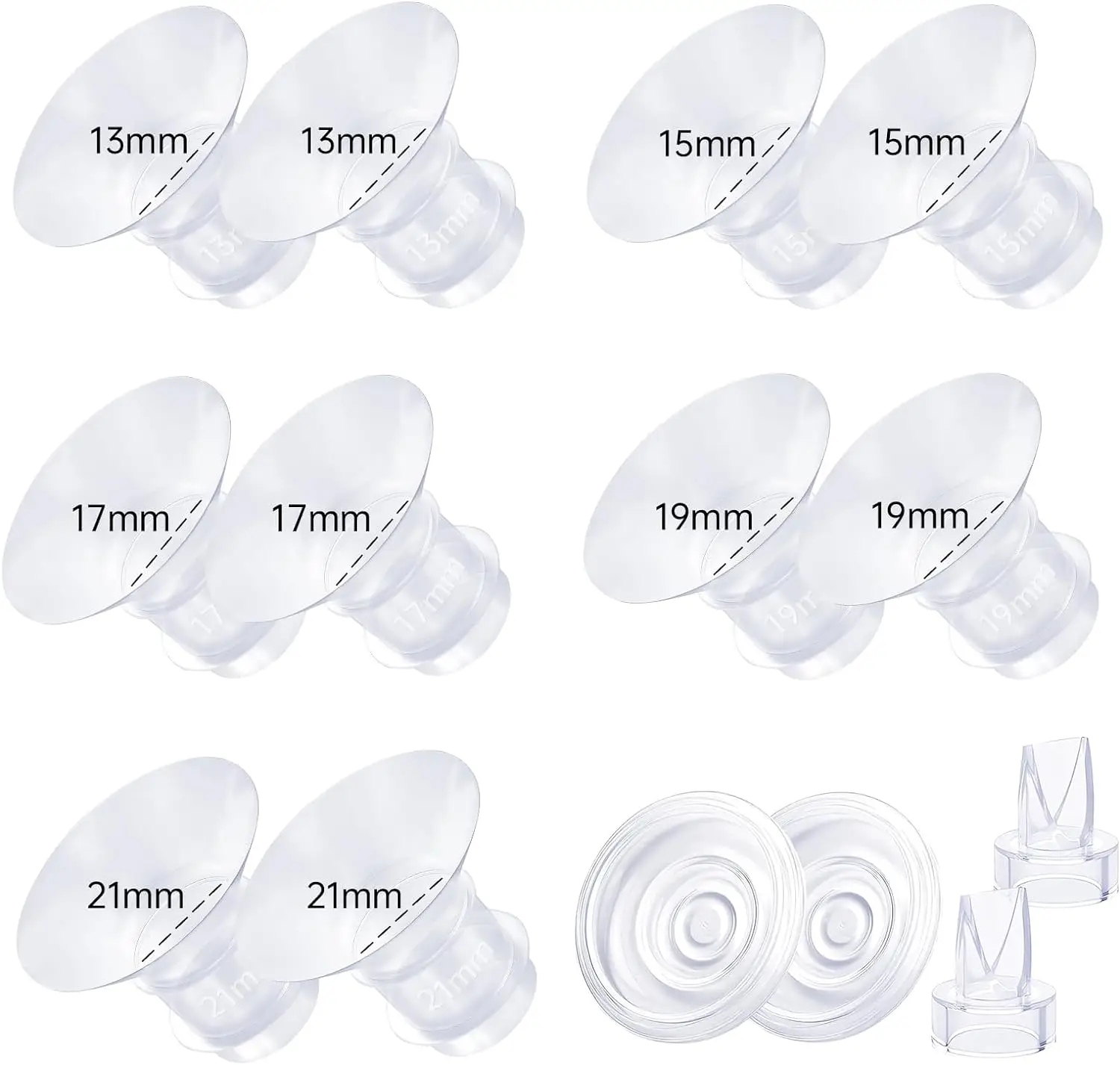Color: Blue, Ships From: CHINA - Flange Inserts 13/15/17/19/21mm Compatible with Momcozy S12/S12pro/S9/S9 pro, for TSRETE/Spectra/Medela 24mm Shield/Flanges