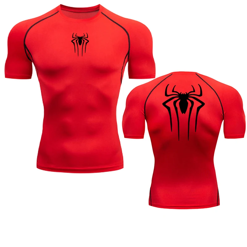 Color: Pink, Size: S - Printed Men's Athletic Compression Shirts Athletic Quick Dry Breathable Rash Guard Athletic Tight Workout Tops Summer Men