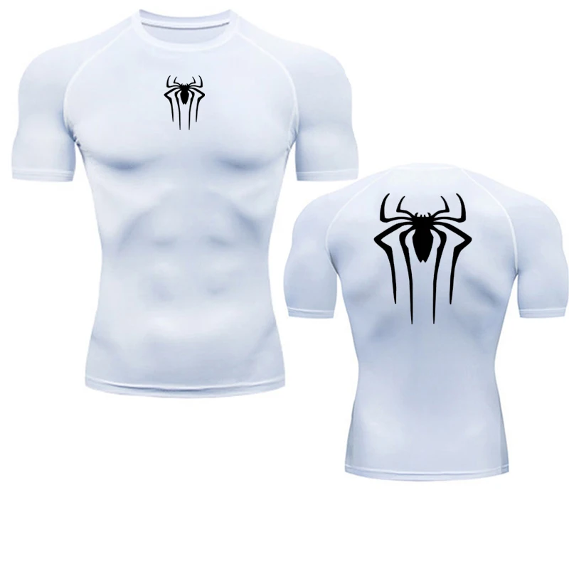 Color: Pink, Size: S - Printed Men's Athletic Compression Shirts Athletic Quick Dry Breathable Rash Guard Athletic Tight Workout Tops Summer Men
