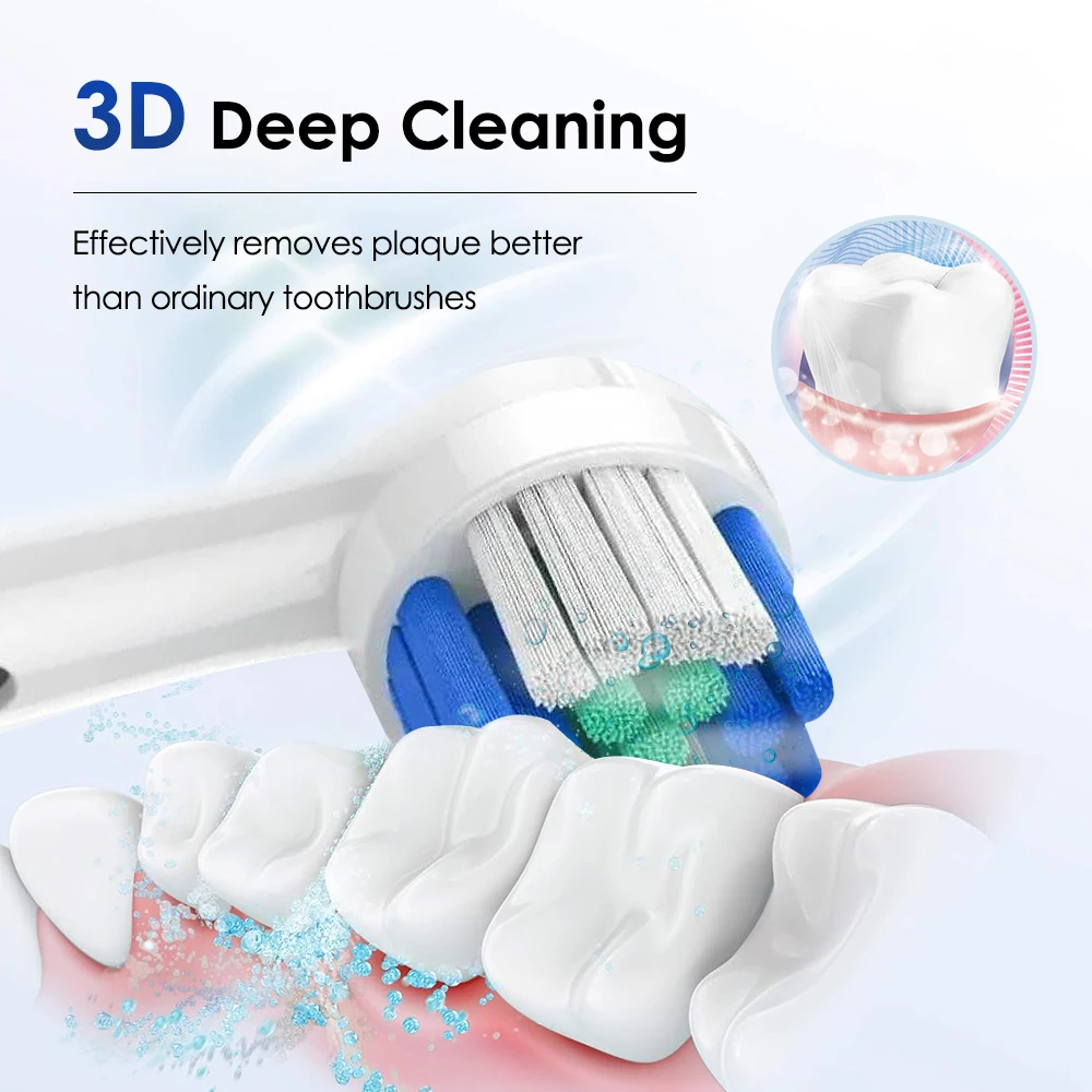 Color: black - Electric Rotating Toothbrush 5 Modes Cleaning Teeth Brush Waterproof Rotary Electric Toothbrush With Timer with 8 Soft BrushHead