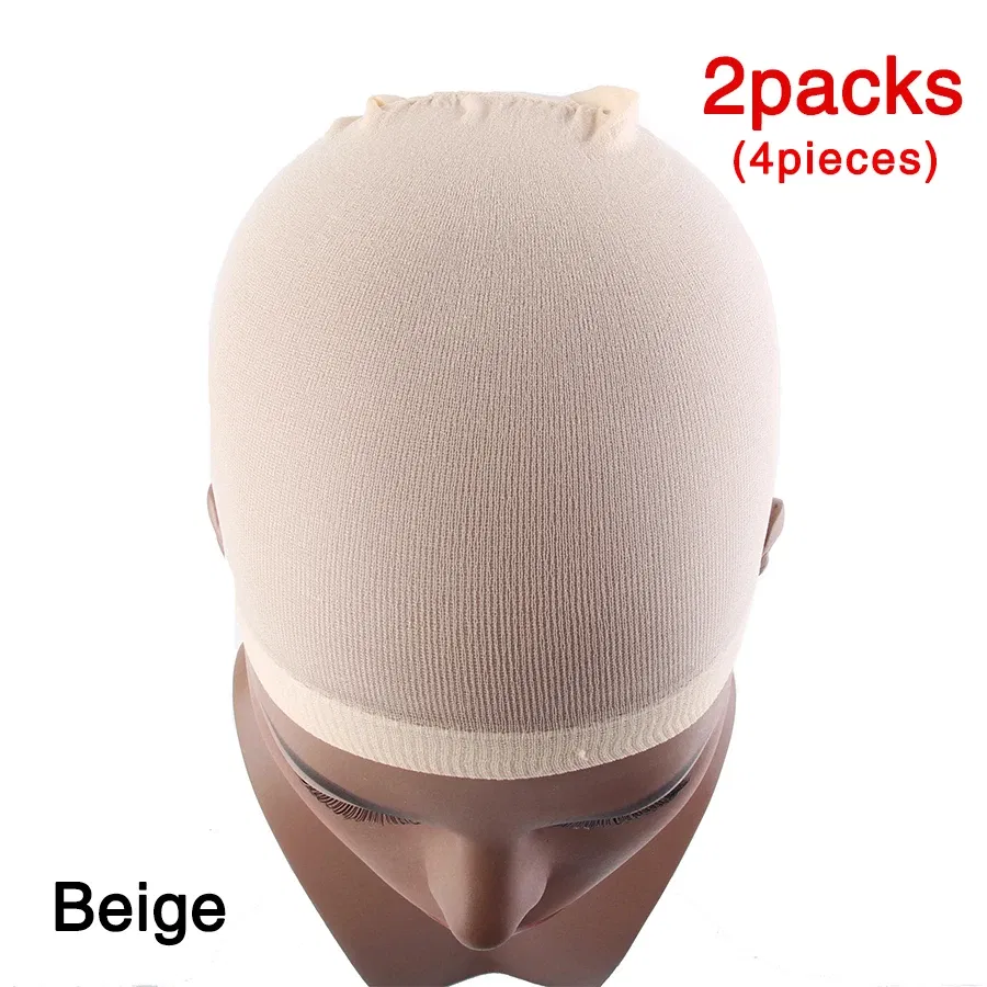 Color: Light Brown - 1/2/3Packs Wig Cap Stocking Stretch Stocking Wig Caps For Making Wigs Caps Hairnets Stretch Elastic Wig Weaving Cap Brown Black