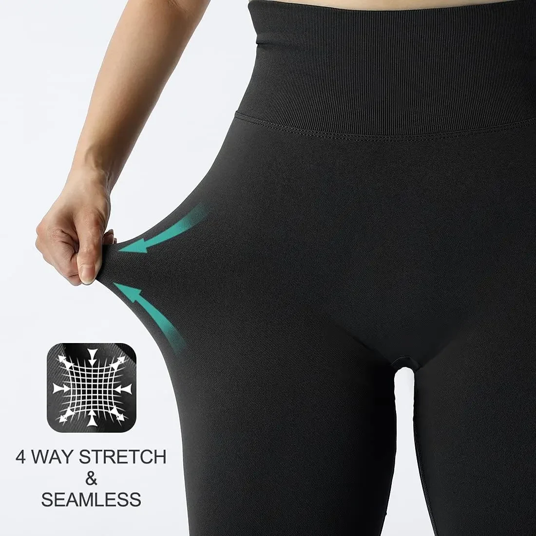Color: Navy Blue, Size: S - Knitted Seamless Fitness Leggings GYM Pants Women High Waist Push Up Leggings Tight Peach Buttocks Yoga Pants