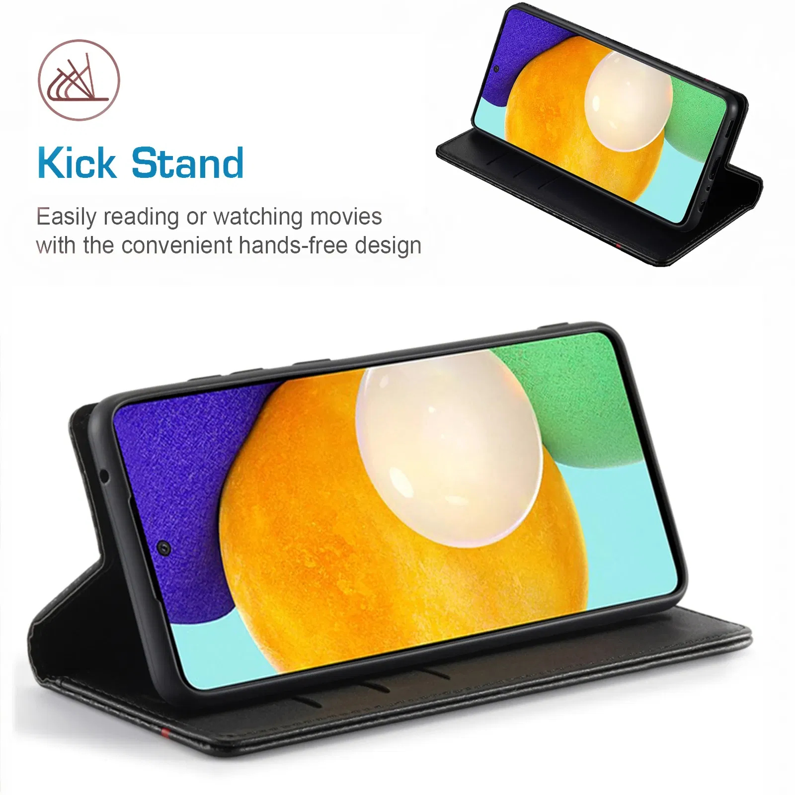 Color: Blue, Material: NEOPRENE - Carbon Fiber Leather Case for Samsung A14 A24 A34 A54 5G A13 A23 A33 A53 Galaxy A52 A72 A32 A12 A04S A02S Wallet Card Slot Cover