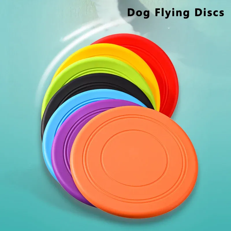 Color: PURPLE - Dog Flying Discs Silicone Flying Saucer Floating Bite Resistant Dog Interactive Game Toy Pet Training Supplies