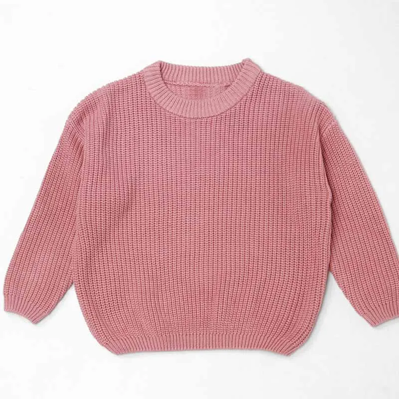 Color: Rose Red, Size: XS, Age Range: 0-3M - Personalized sweaters for cherished babies.Celebrate your little one's name with unique, custom-made thick knitted sweaters