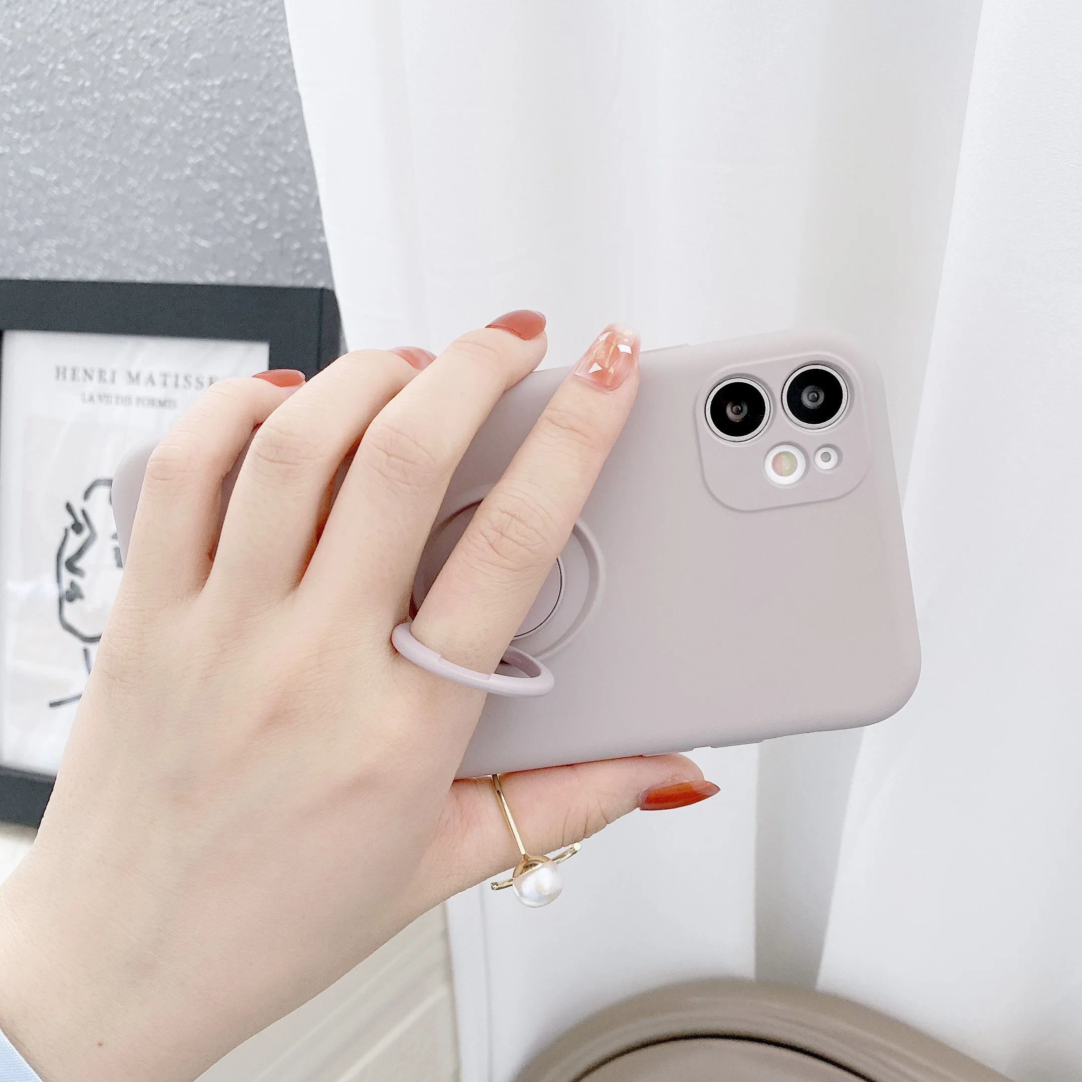Color: Blue, Compatible-Phone Models: For iPhone 13 Pro, Ships From: CN - With Ring Holder Shockproof Case For IPhone 16 15 14 13 12 11 Pro Max Silicone TPU Soft Back Cover