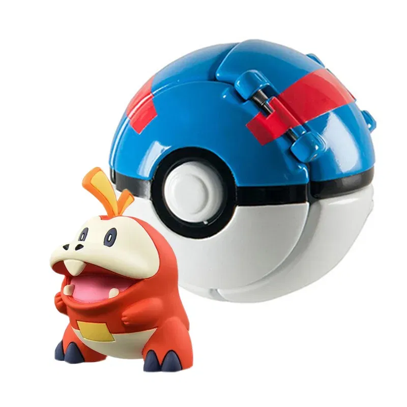 Color: plum - New Pokemon Pokeball Anime Action Figurse Pikachu Squirtle Pocket Monster Variant Pok?©mon Game Elf Ball Model Toys Kids Gift