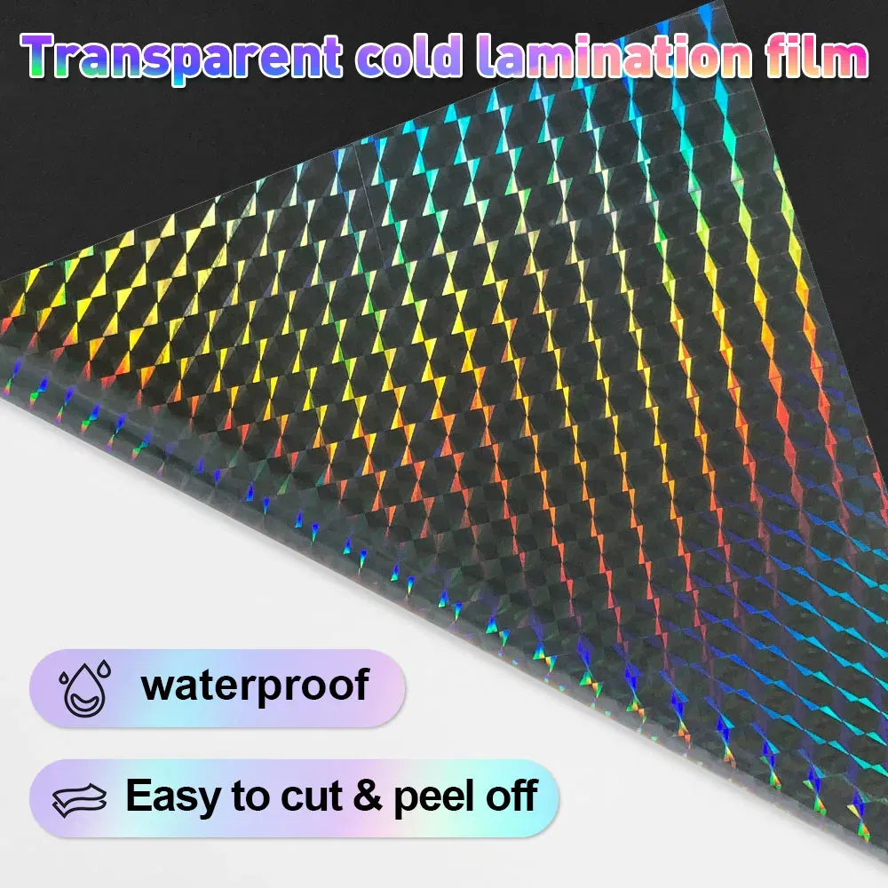 Color: Orange - 10 Sheets Cold Laminating Film Paper A4 Sheet Self Adhesive Sticker Protect Photo Waterproof Transparent Star Lamination Film