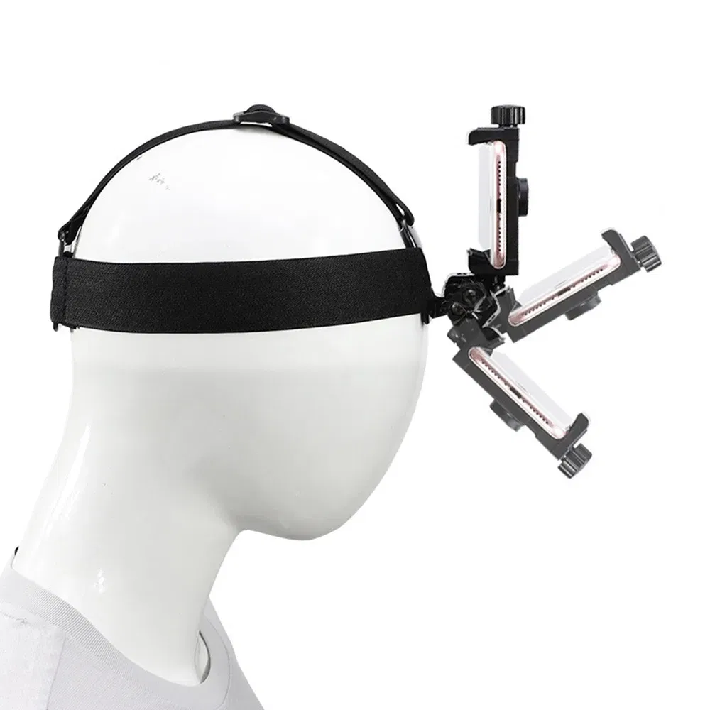 Universal Head Strap Mount Headband Holder Cell Phone Clip Action Camera POV for GoPro Xiaomi Huawei Samsung iPhone Plus