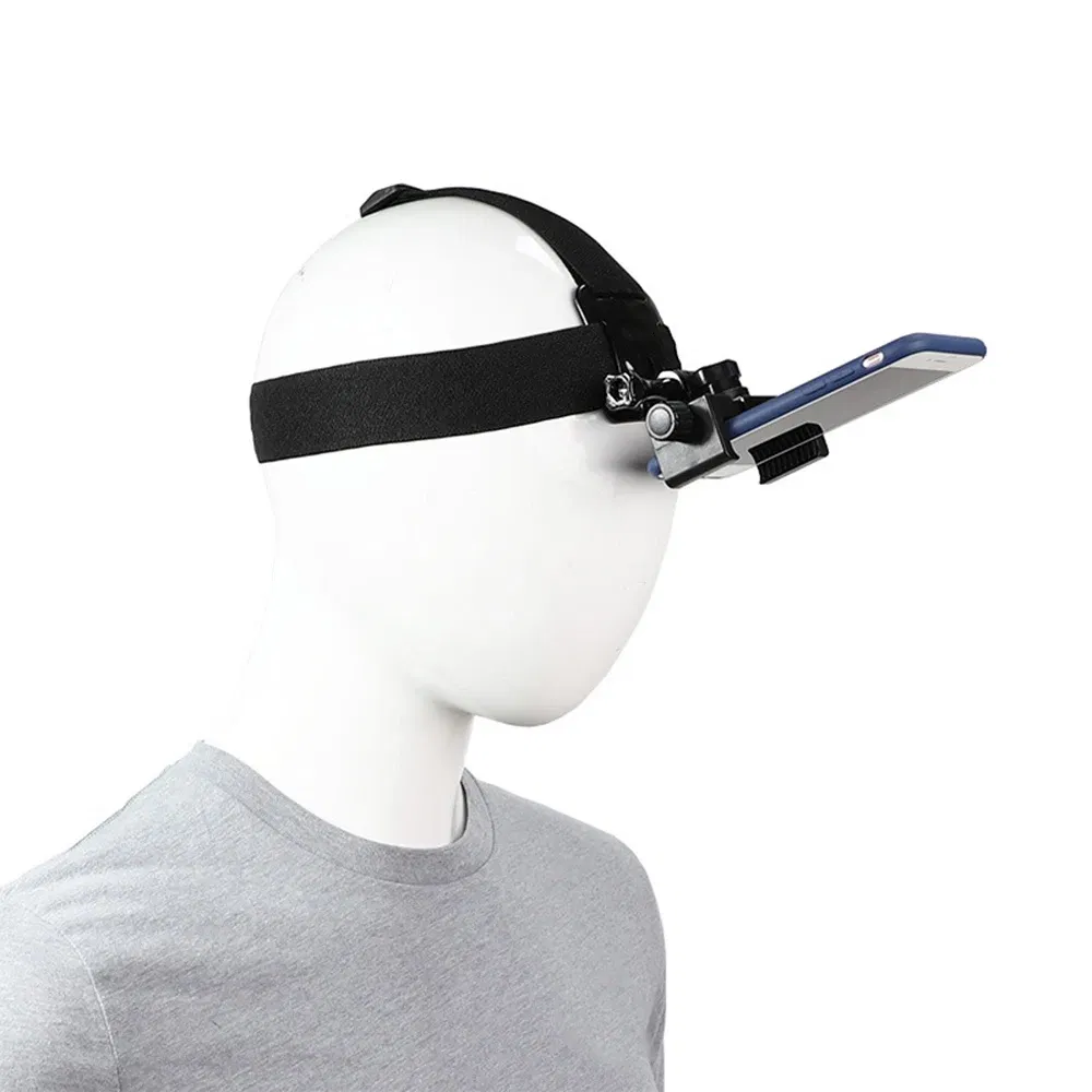 Universal Head Strap Mount Headband Holder Cell Phone Clip Action Camera POV for GoPro Xiaomi Huawei Samsung iPhone Plus