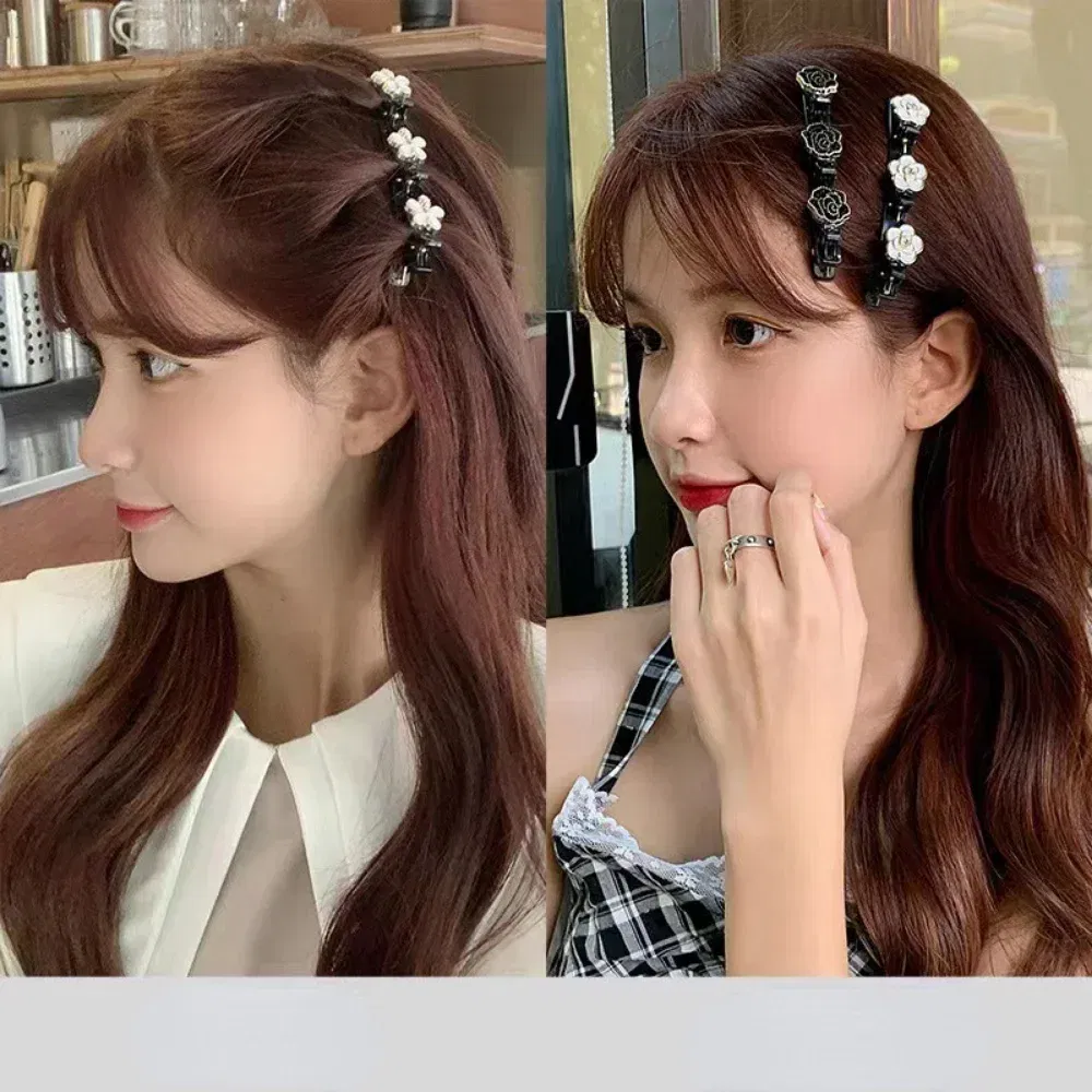 Color: Beige - Double Layer Braided Hairpin Hair Hoop Broken Hair Clip Women Hairpin Korean Fixed Headband New Hairpin Lazy Hair Accessories