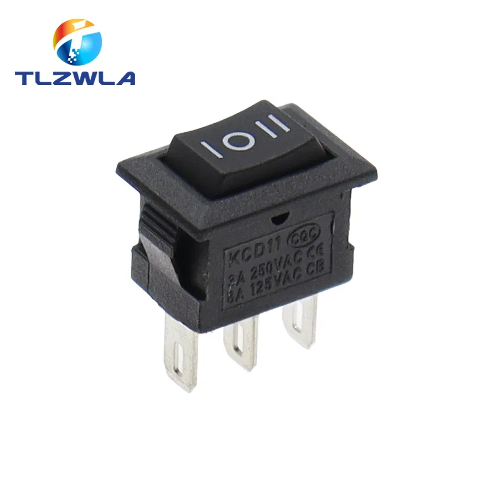 Color: Dark Grey, Size: 4XL - 5/10PCS KCD11 Rocker Switch 10*15mm Mini Push Button Switch ON-OFF / ON-OFF-ON 2 Pins / 3 Pins 3A 250VAC / 6A 125VAC 10x15mm