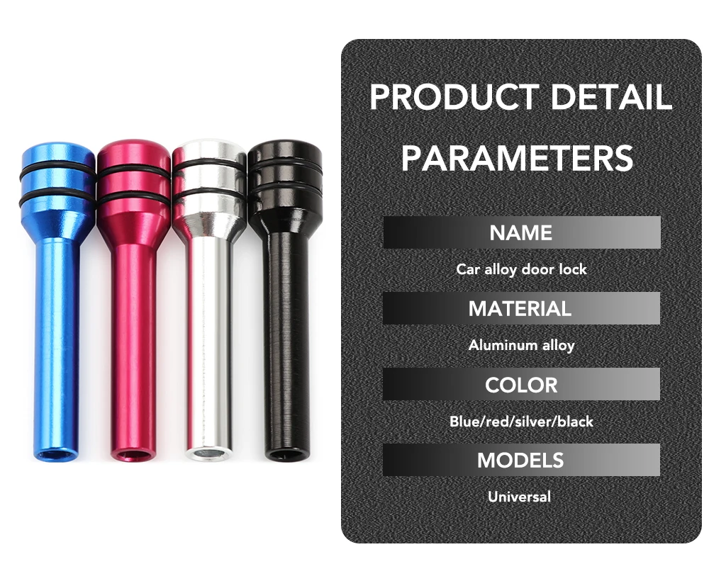Color: Lavender - Car Alloy Door Lock Pins Lock Pin Screw Knob Mitsubishi Accessories Asx Lancer 10 9 Outlander Pajero Sport L200 Expo Eclipse