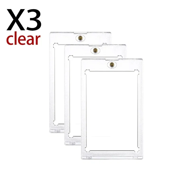 Color: grey - 10-1Pcs 35PT Hard Magnetic Card Holder for Kpop Idol Photo Cards Protective Sports Trading Card Toploaders Sleeves Display Case