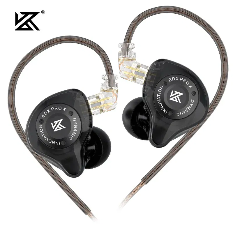Color: Blue - KZ EDX Pro X Dynamic Drive Earphone HIFI Bass Music Earbud Sport Noise Cancelling In Ear Headset with 2Pin Detachable Cable