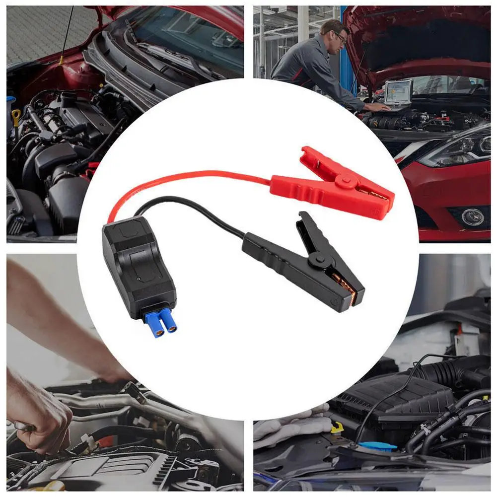 12V Jump Starter Alligator Clip For Car Trucks Emergency Battery Jump Cable Clamps With EC5 Plug Connector Car Accessories
