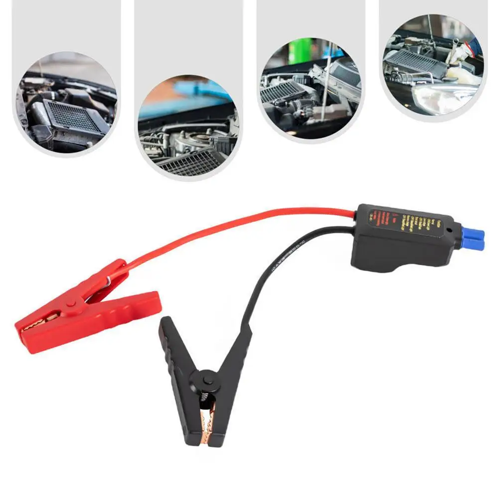 12V Jump Starter Alligator Clip For Car Trucks Emergency Battery Jump Cable Clamps With EC5 Plug Connector Car Accessories