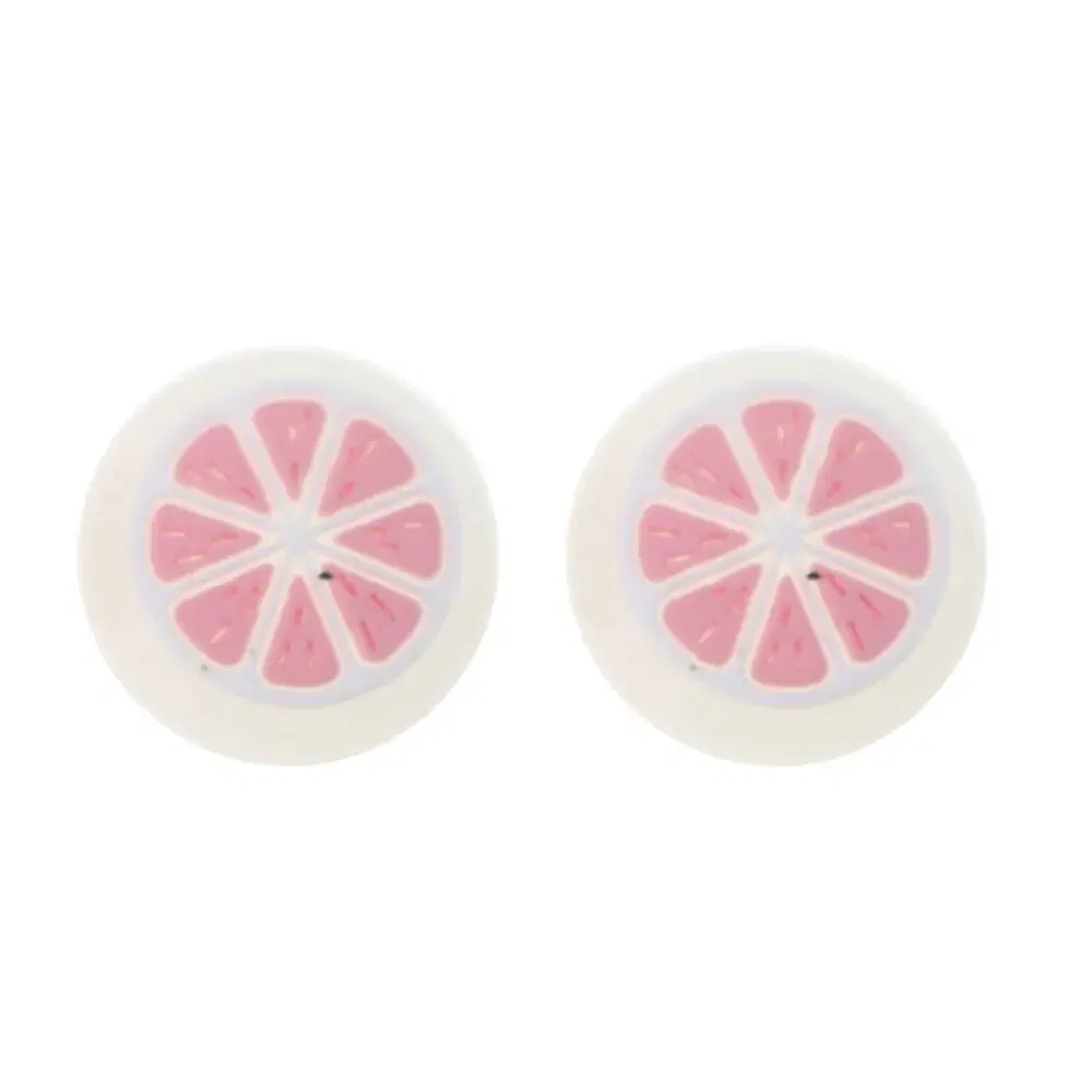 Color: Gold - 2pcs Cherry Pink Lemon For Nintendo Switch Lite OLED Analog Thumb Grip Nintend Swith Joy Con JoyCon Controller Joystick Cap Game