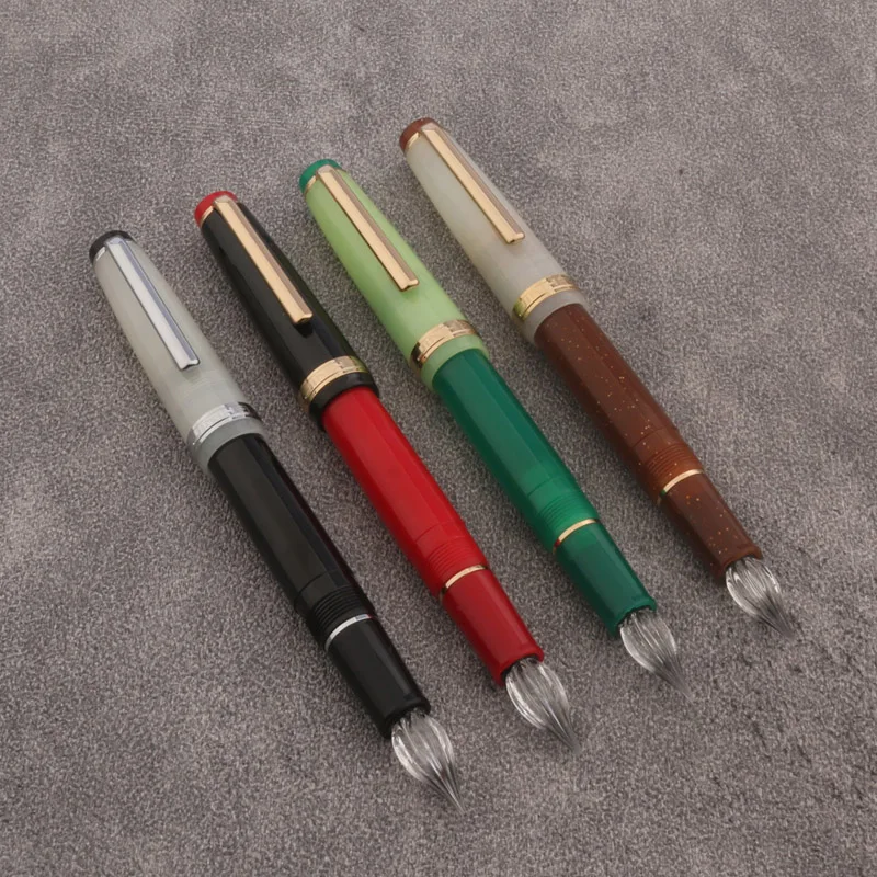 Color: WHITE - JinHao 82 Fountain Pen Color match Dip in water Glass Nib Stationery Office School Supplies Ink Pens